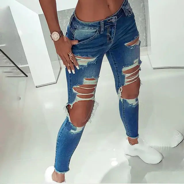 Women's Street Style Sexy Ripped Jeans